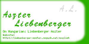 aszter liebenberger business card